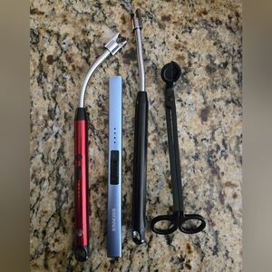 Rayonner Black and Blue Electric Lighters And Wick Candle Cutter